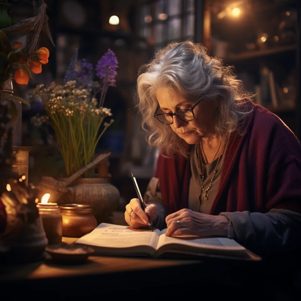 Scrittore italiano a lavoro